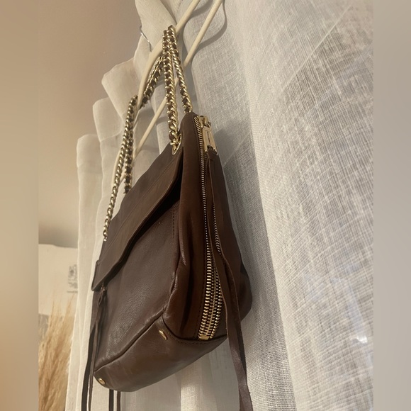 Rebecca Minkoff Brown Gold Swing Shoulder Crossbody Bag - Picture 4 of 13